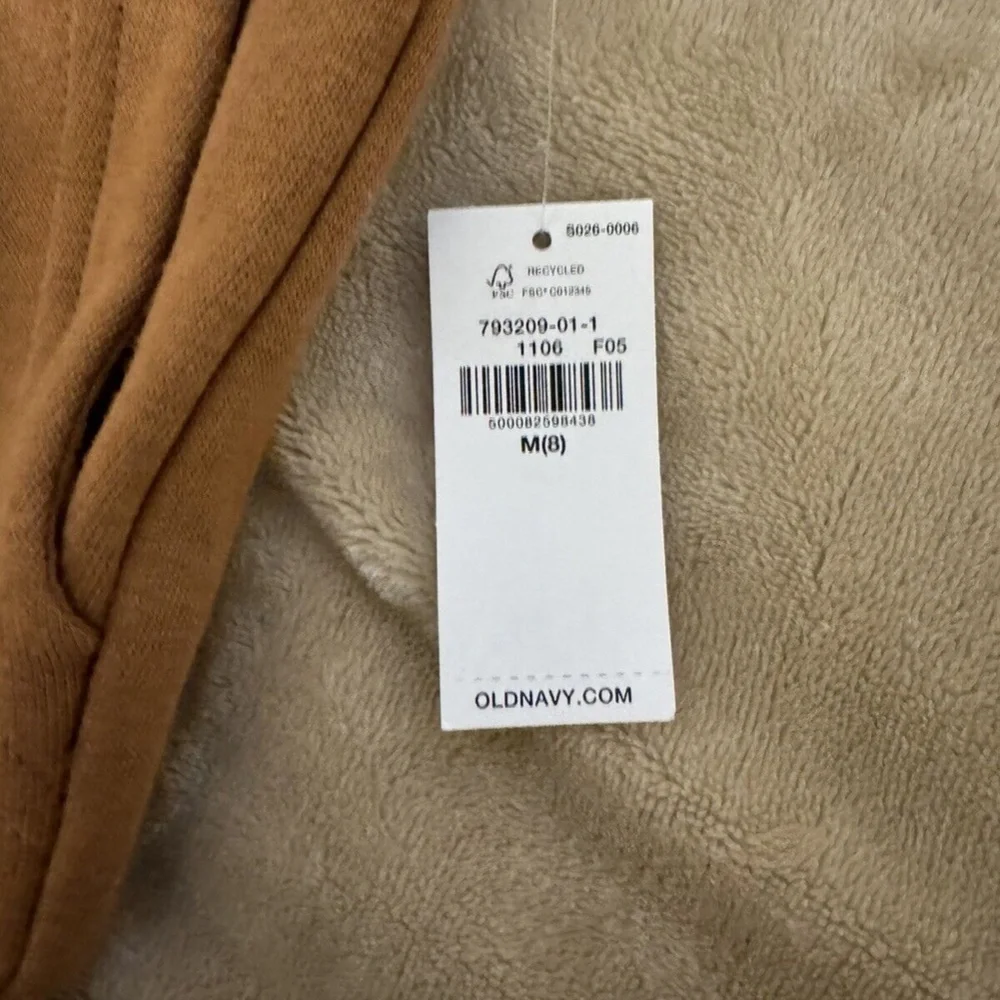 Old Navy NWT Medium (8) Solid Brown Fleece Cargo Jogger Shorts w/Drawstrings